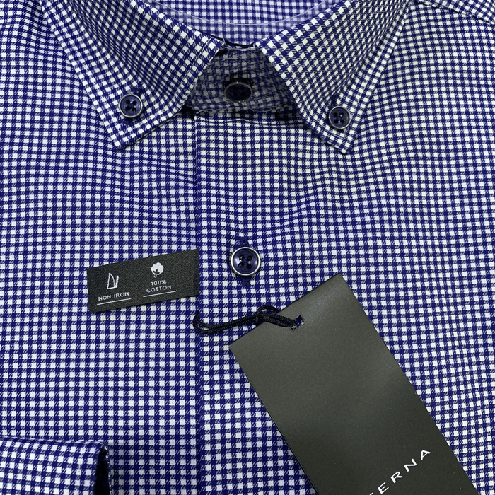 3720 - 17M - Navy Check - Harrys for Menswear