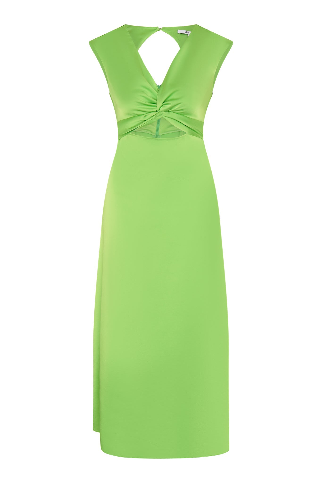 Marin Twist Satin Dress in Green