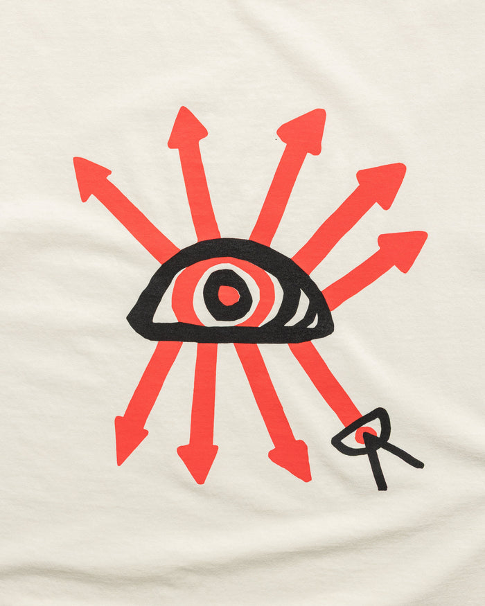 Arrow Eye California Cotton Tee - Vintage White