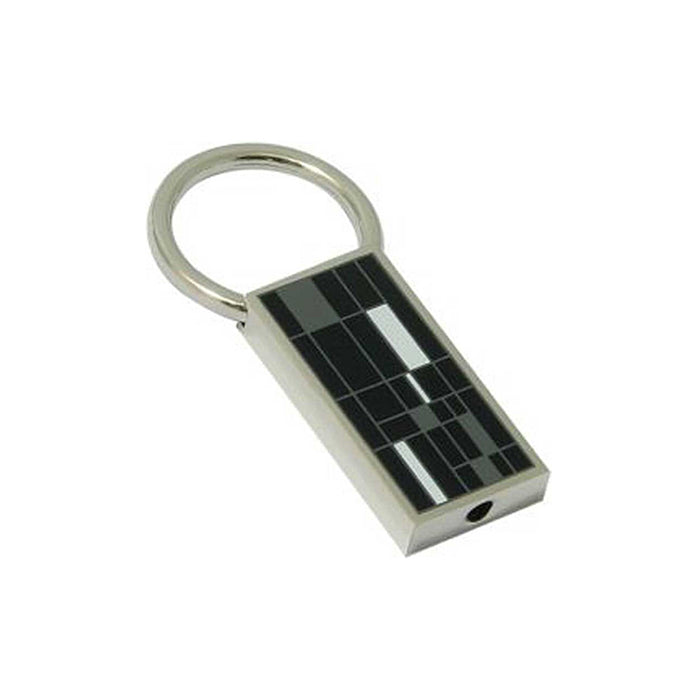 Black Silk Screen Resin Keyring