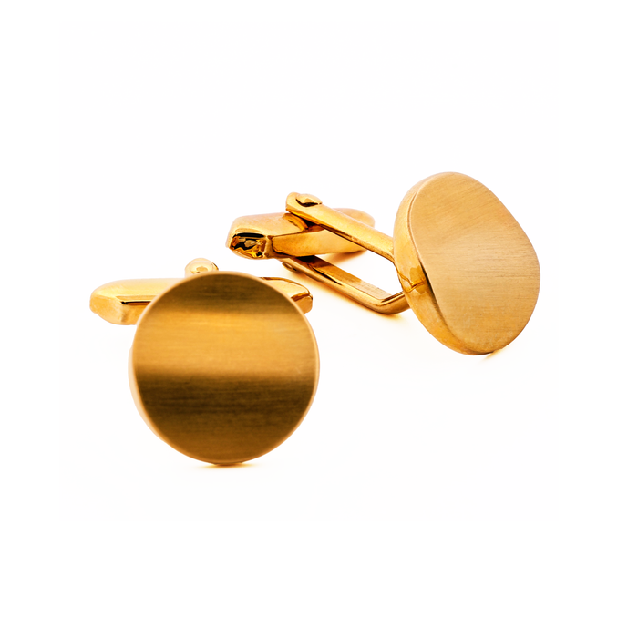 Brush Gold Plated Cufflinks