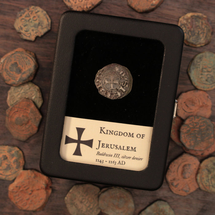 Crusader States, Kingdom of Jerusalem, Baldwin III, Silver Denier - 1143 to 1163 CE - The Crusades