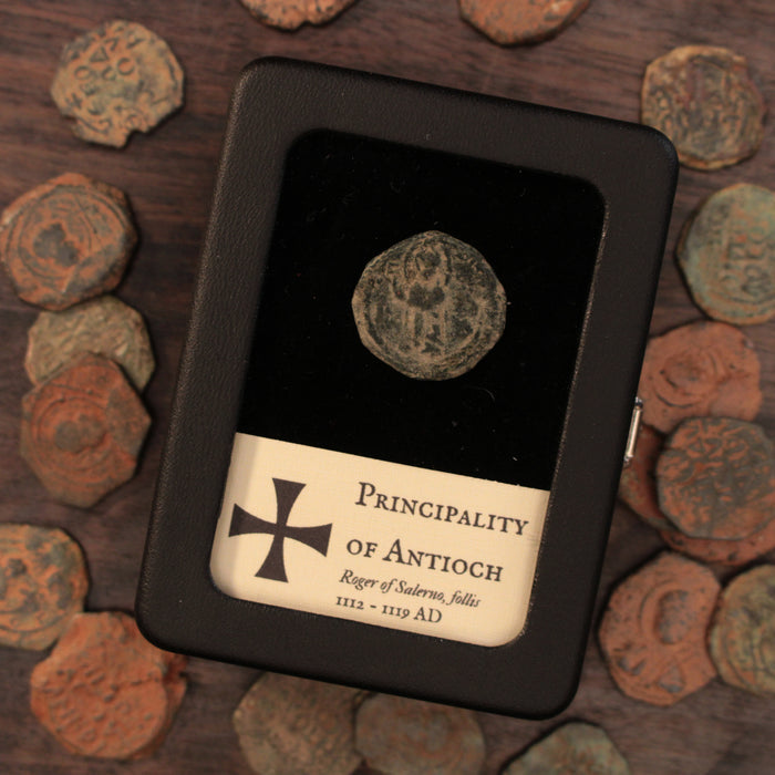 Crusader States, Principality of Antioch, Roger of Salerno, Bronze Follis - 1112 to 1119 CE - The Crusades