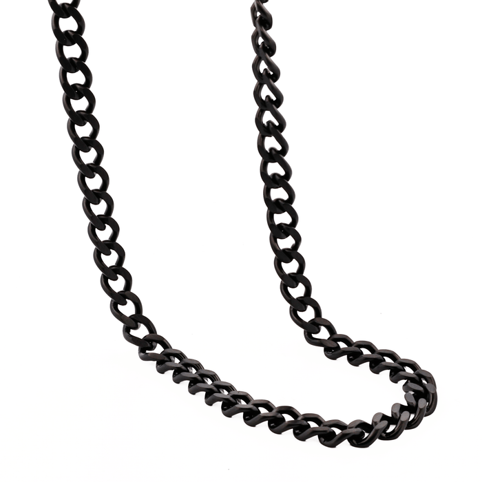 Ion plated Matt Black Stainless Steel Thick Curb Link Neck Chain