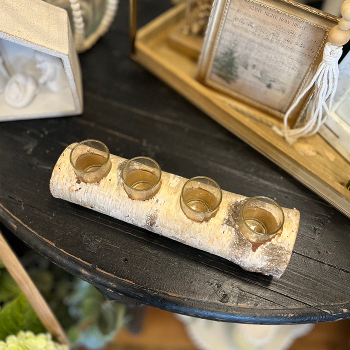 Log Candle Holder