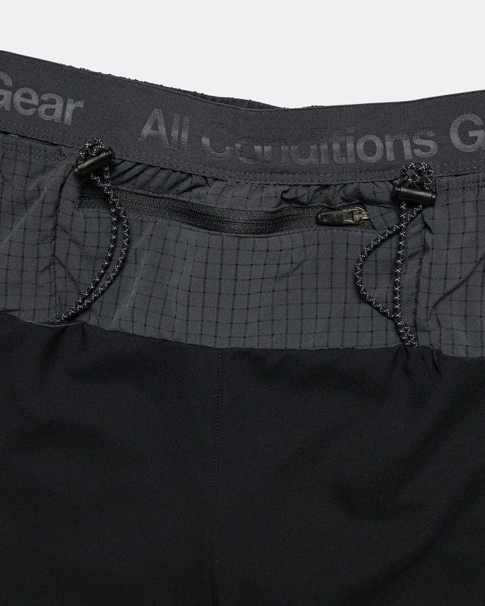 Mens ACG Dri-FIT Second Sunrise 5in Brief-Lined Running Shorts - Black/Anthracite-Summit White
