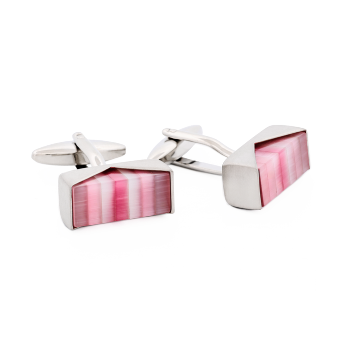 Multi Pink Purple Grey Cufflinks