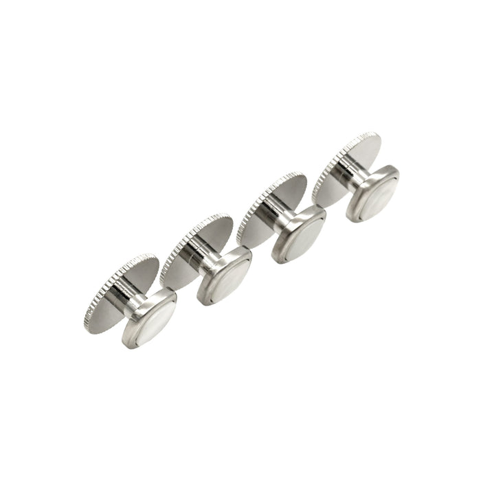 Rhod Mother Of Pearl Cushion Screw Shirt Stud (set of 4)