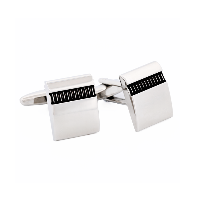 Rhodium Grey Cufflinks
