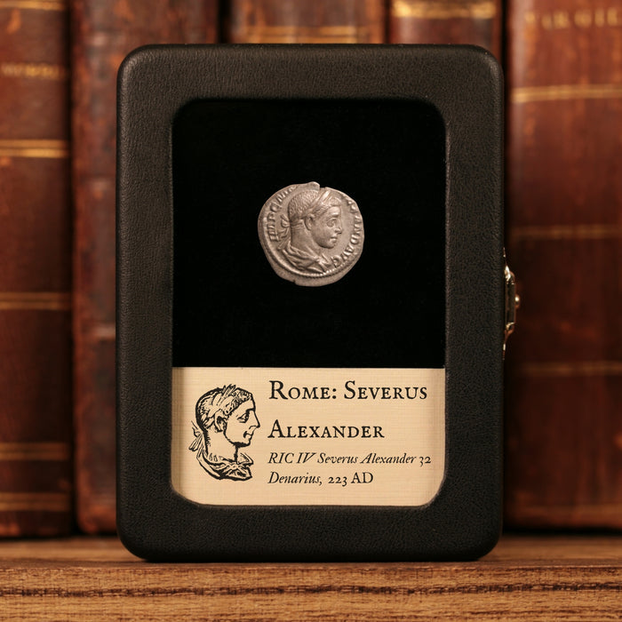 Rome, Emperor Severus Alexander, AR Denarius, Salus (Goddess of Safety) - 223 CE - Roman Empire