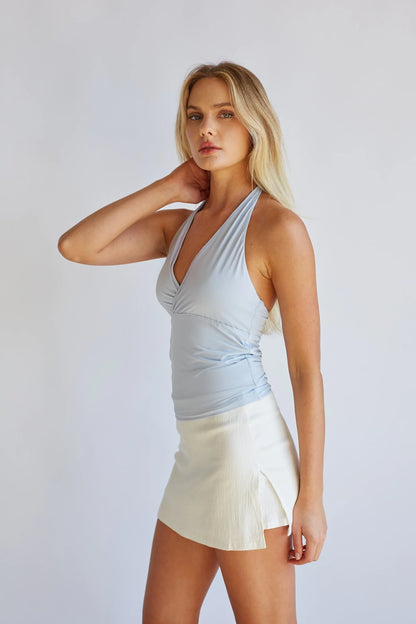 Jazzlyn Halter V-Neck Top