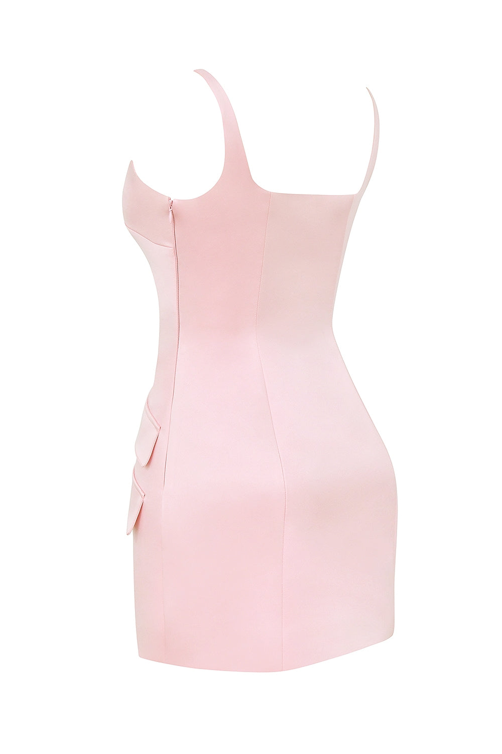 rose shadow satin sleeveless mini dress - sale
