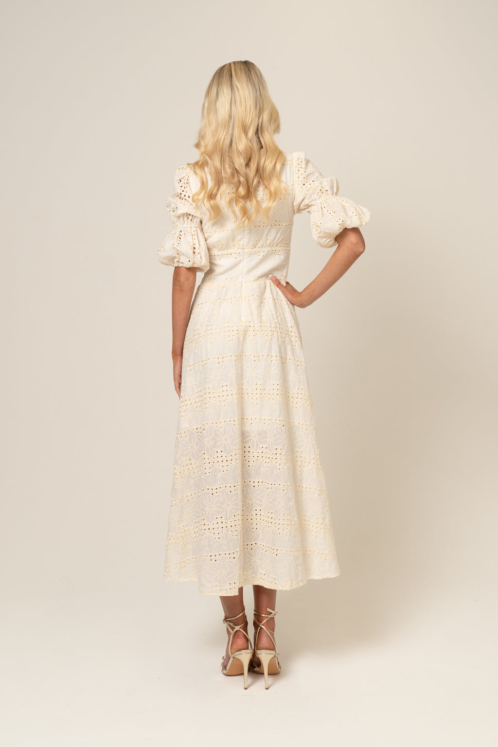 Alicia V-Neck Embroidery Maxi Dress