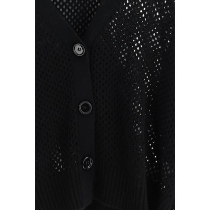 Allude Black Wool Cardigan
