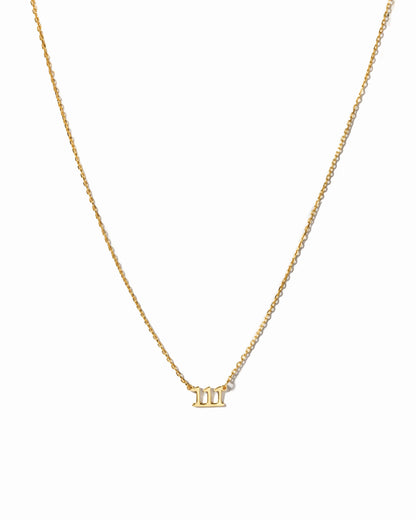 111 Ready to Ship Angel Number Necklace