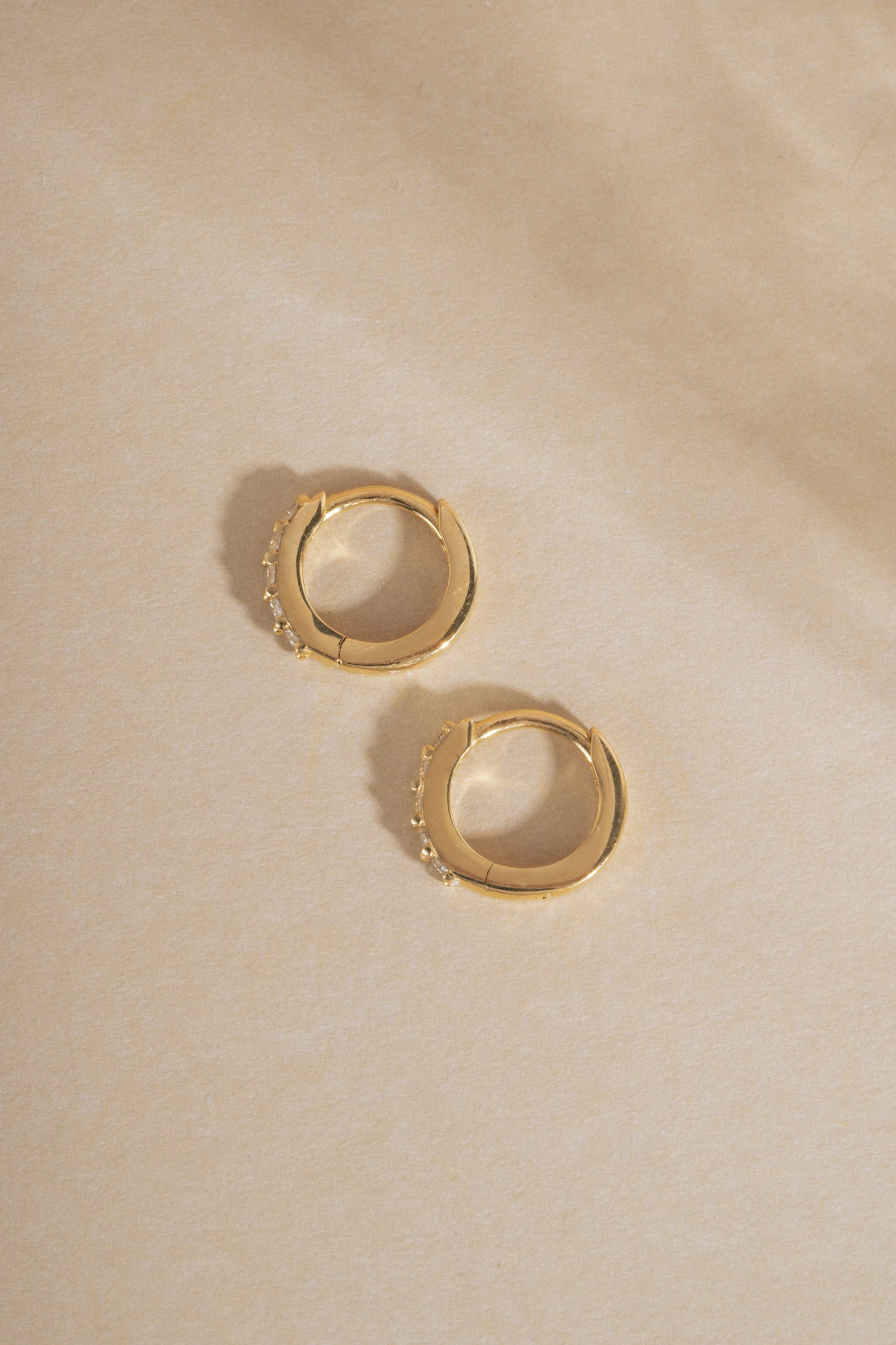 14K Solid Gold 7mm Lab Grown Diamond Huggies