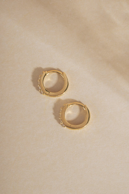 14K Solid Gold 7mm Lab Grown Diamond Huggies
