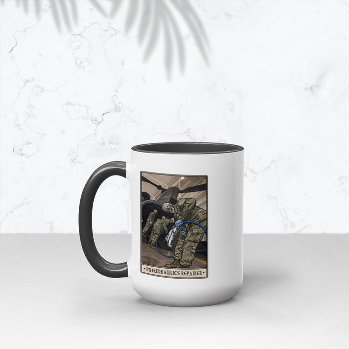 15 oz / White with Black Accents