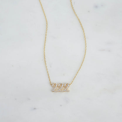 Studded 222 Necklace