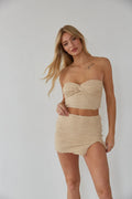 Avalon Smocked Cropped Tube Top