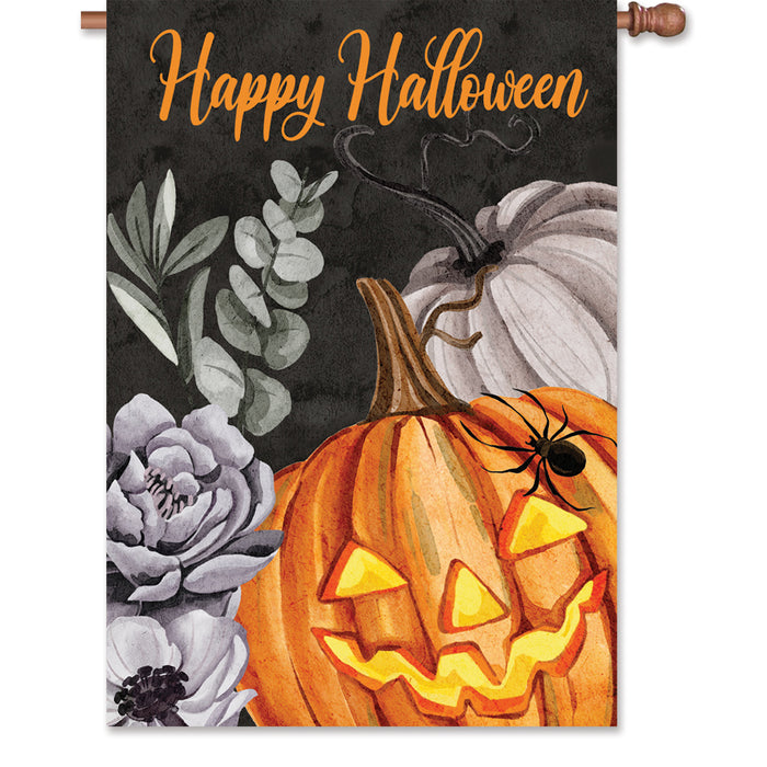28 in. Flag - Floral Jack O'Lantern