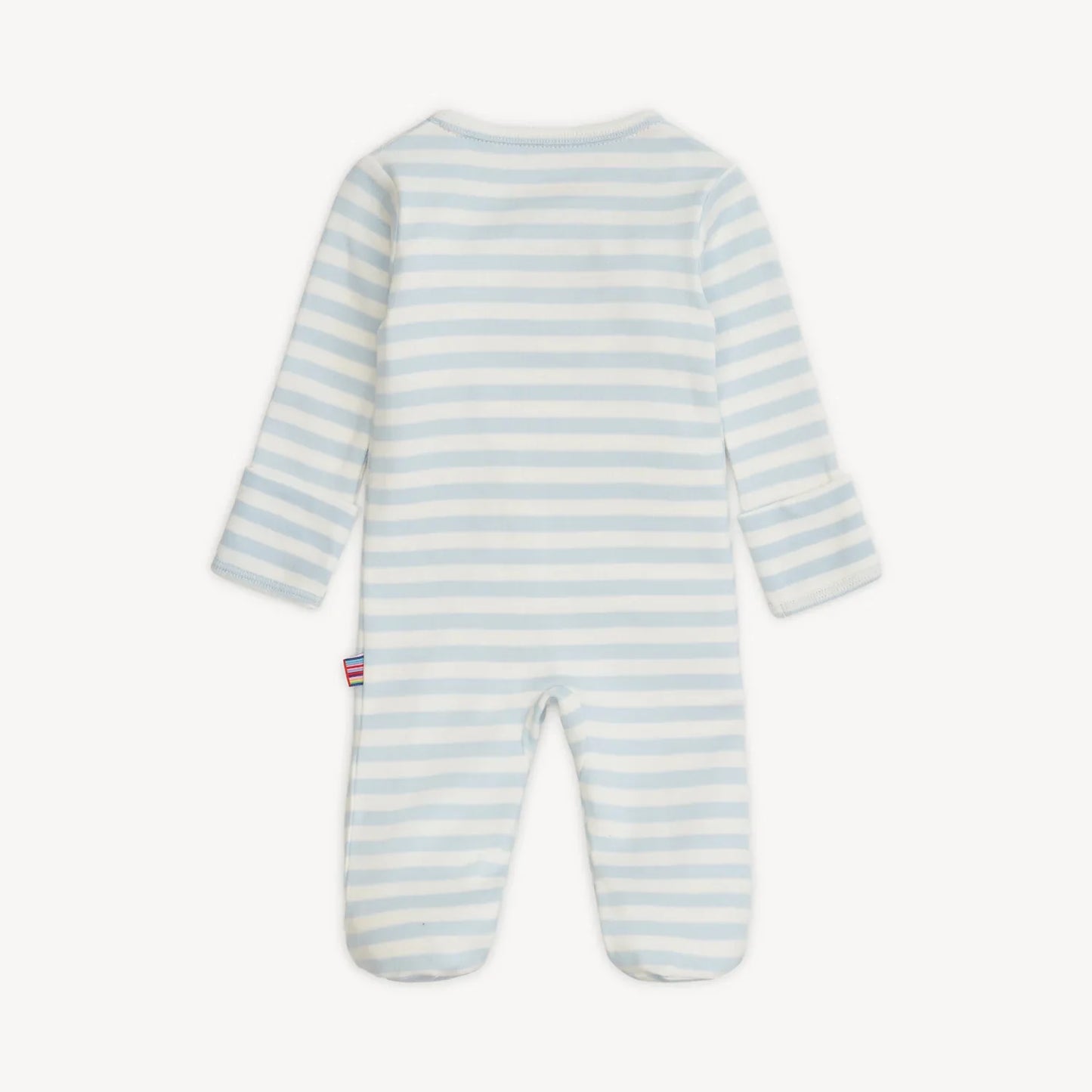 Blue stripe footie