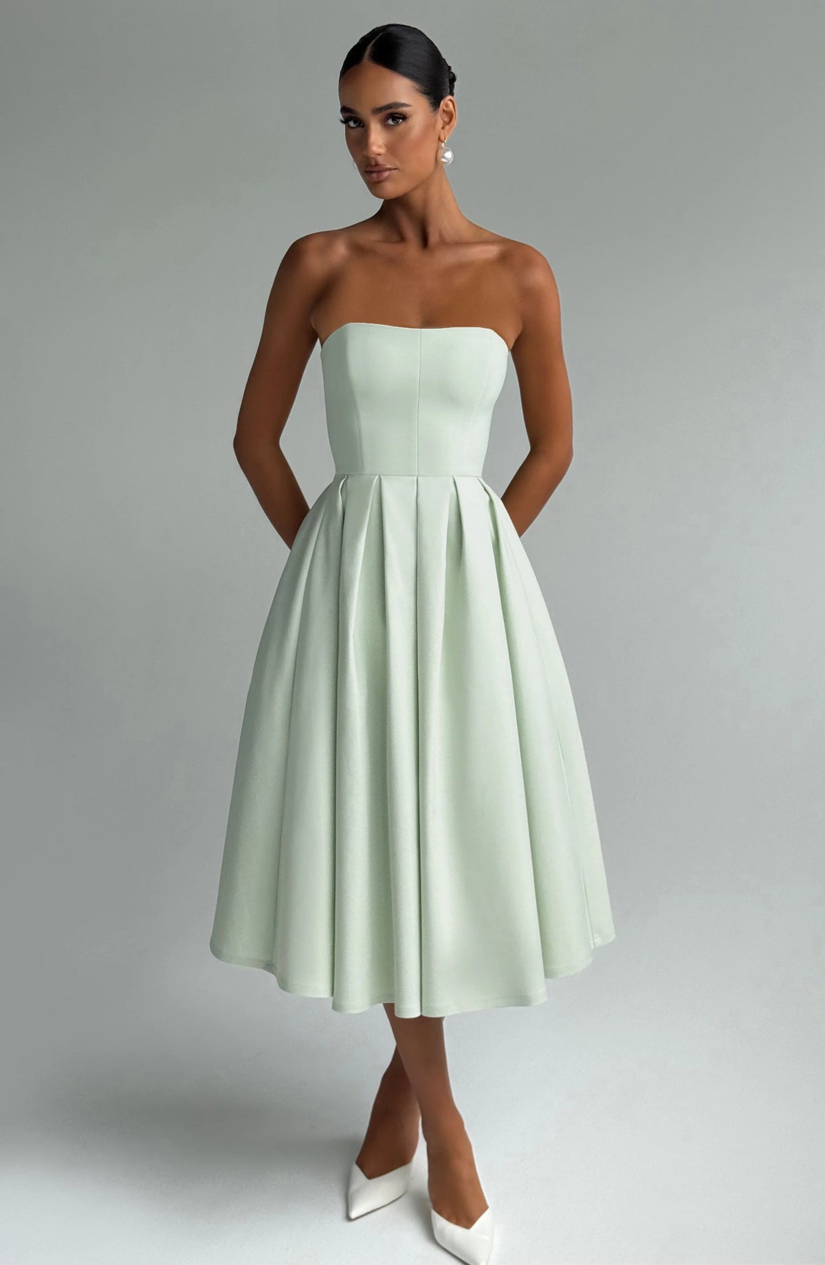 Edith Midi Dress - Mint