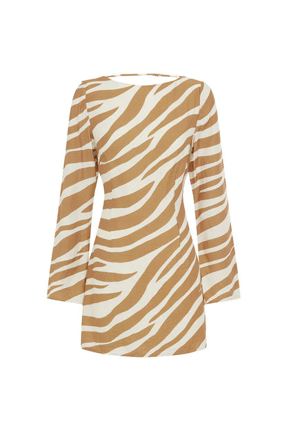 PAULIE MINI DRESS - TAN