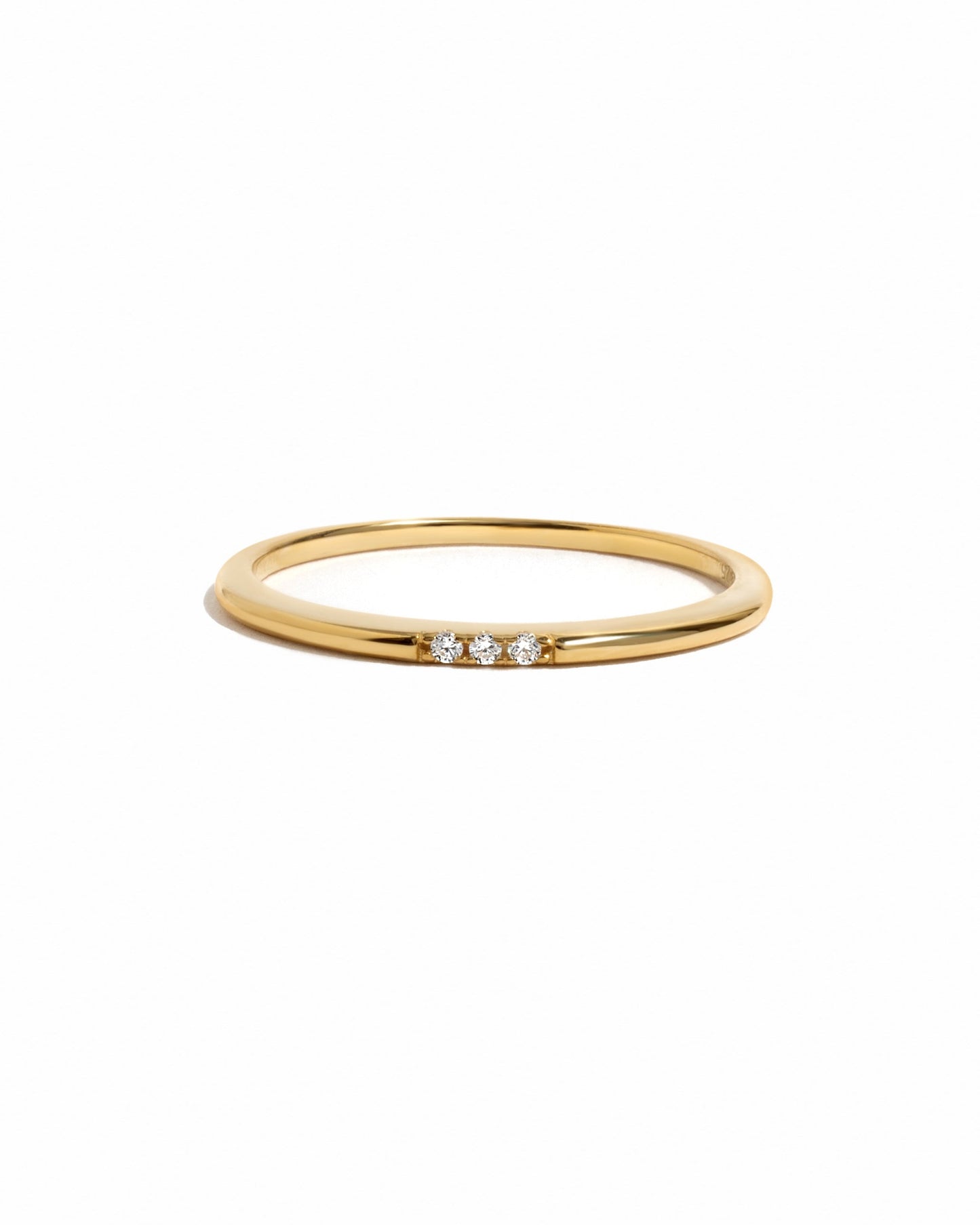 CZ 3 Stone Diamond Ring
