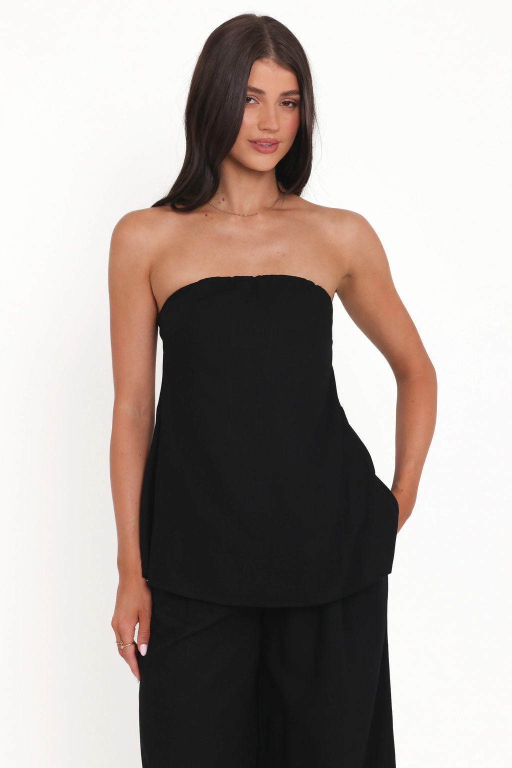 Rosemarie Strapless Top - Black