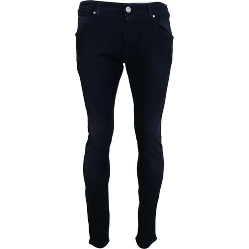 Acht Blue Cotton Tapered Slim Fit Men Casual Denim Jeans