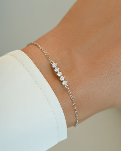 5 Stone Diamond Bracelet