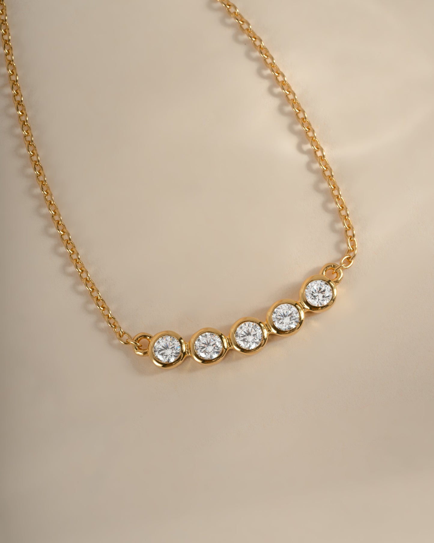 Five Stone Bar Necklace