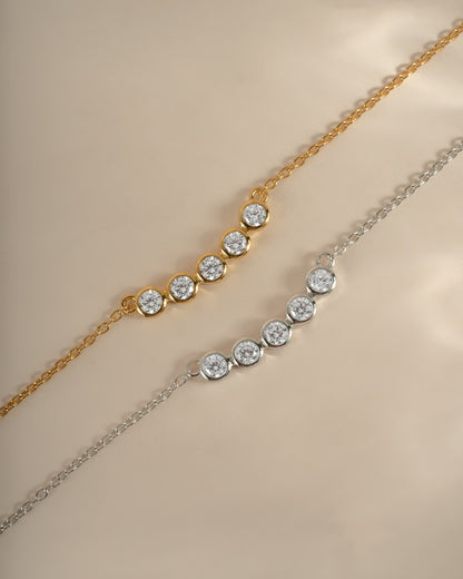 Five Stone Bar Necklace