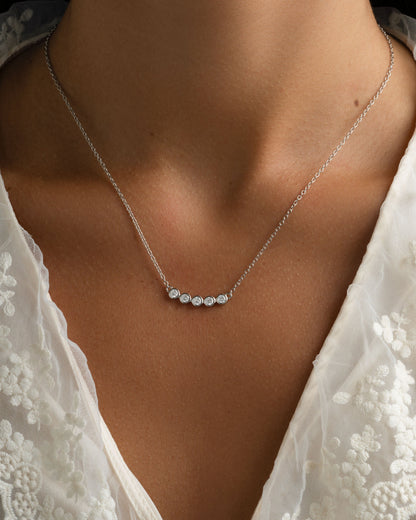 Five Stone Bar Necklace