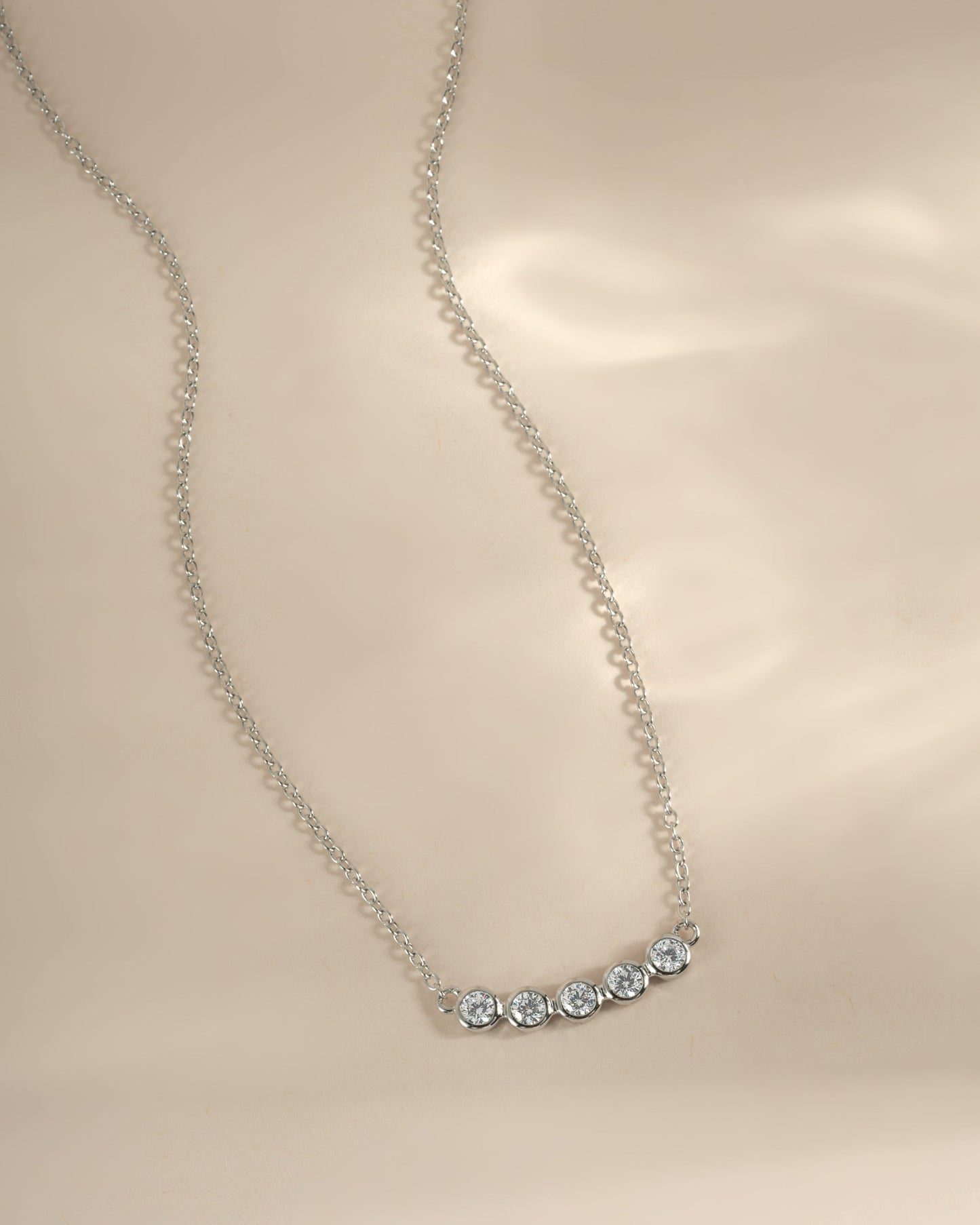 Five Stone Bar Necklace