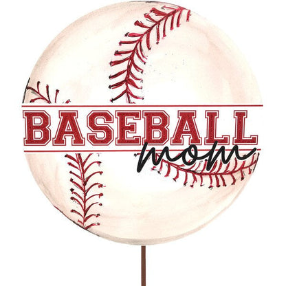 Baseball mom yard stake