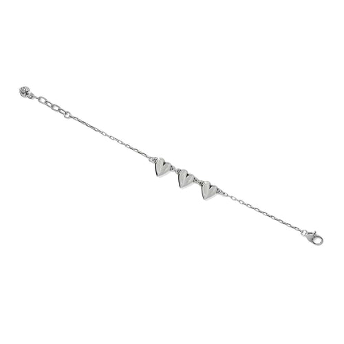 Cascade heart trio bracelet