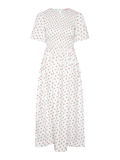 Terri Midi Dress in White