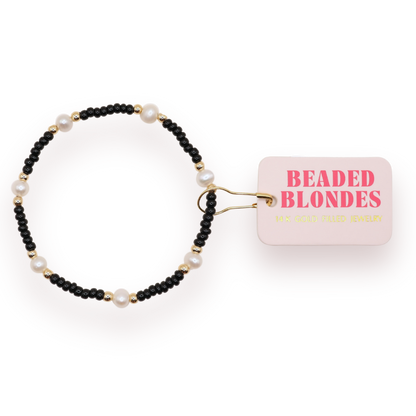Black Pearl Bracelet: Standard 6.75 inch
