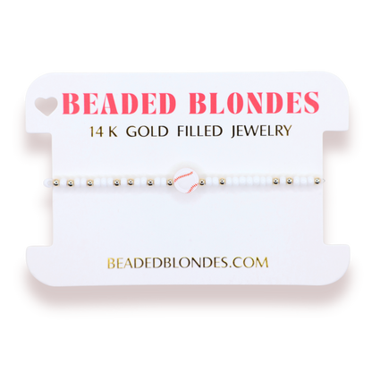 Baseball Bracelet on Color: Standard 6.75 inch