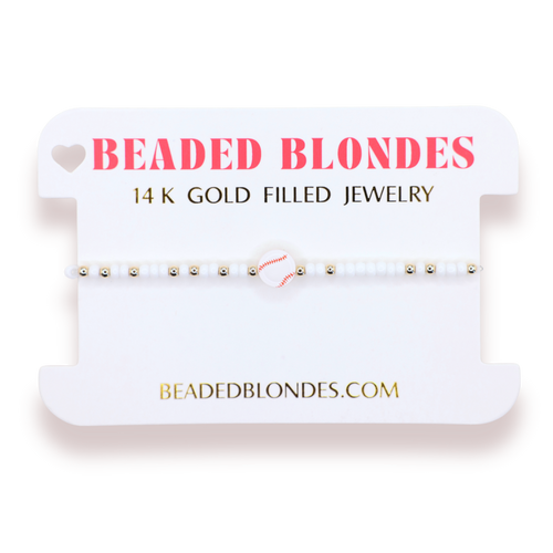 Baseball Bracelet on Color: Standard 6.75 inch