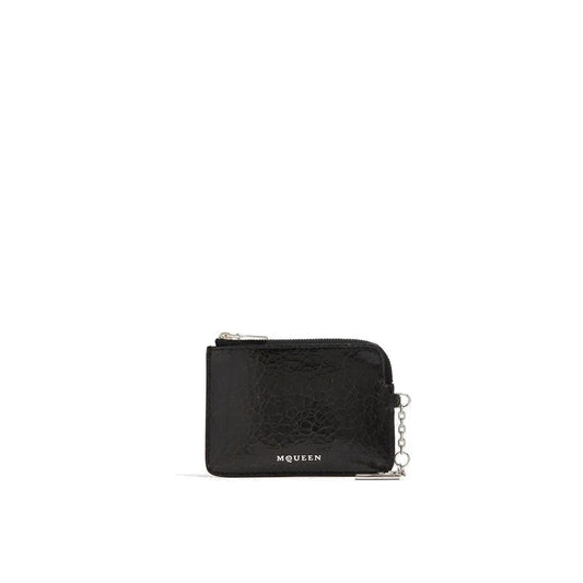 Alexander McQueen Black Calfskin Clutch Bag