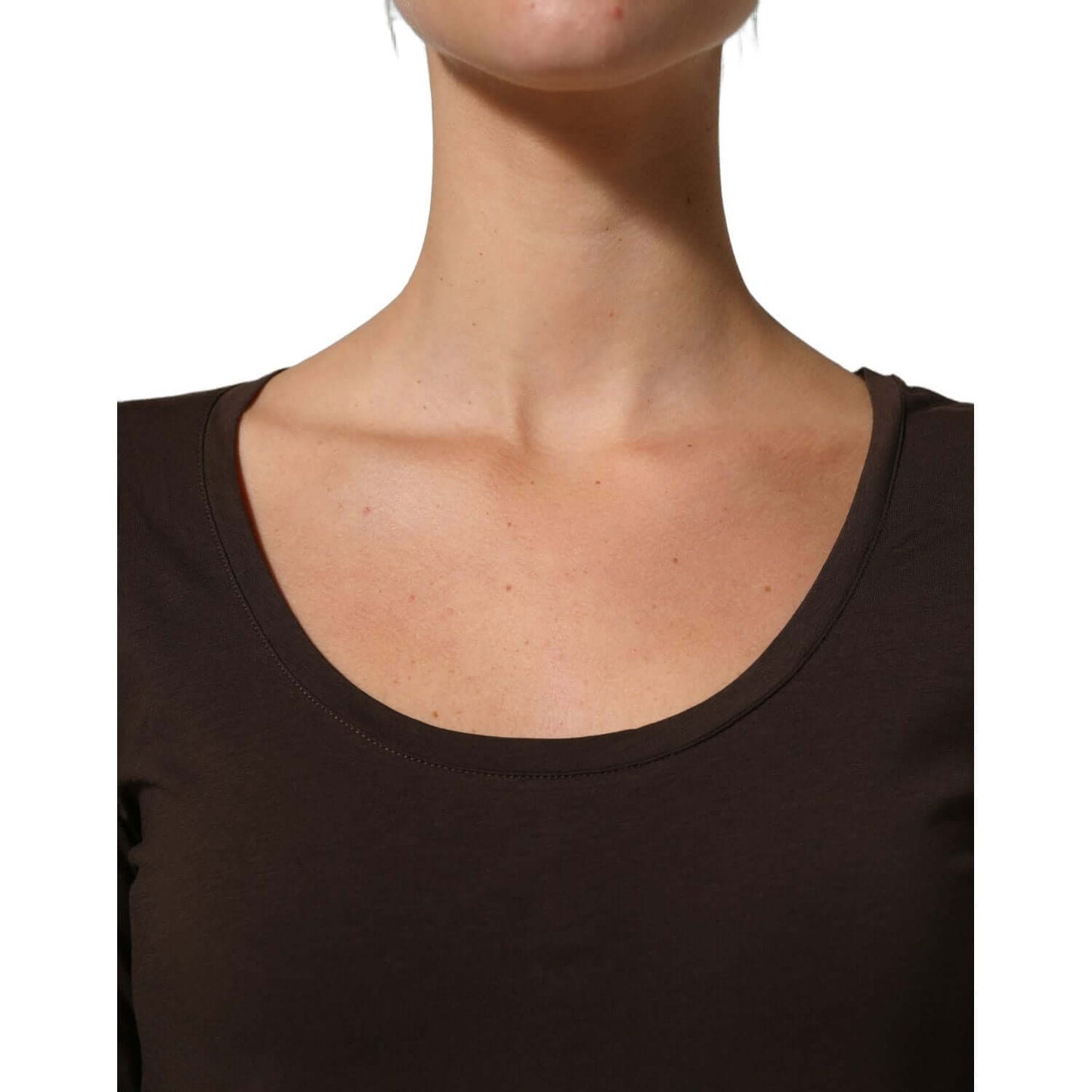 Alpha Massimo Rebecchi Brown Long Sleeves Round Neck Top
