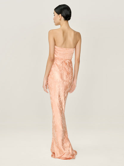 Amdra Jacquard Dress in Prairie Sunset