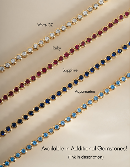 Sapphire Bezel Tennis Bracelet