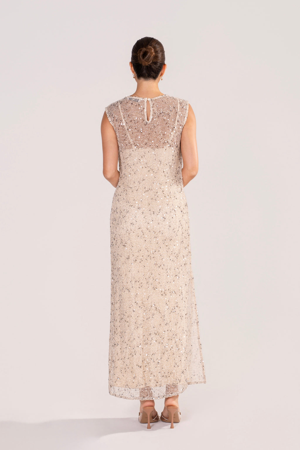 Athena Sequin Mesh Maxi Dress