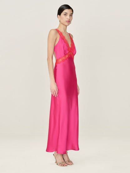 Aurelia Dress in Raspberry / Red