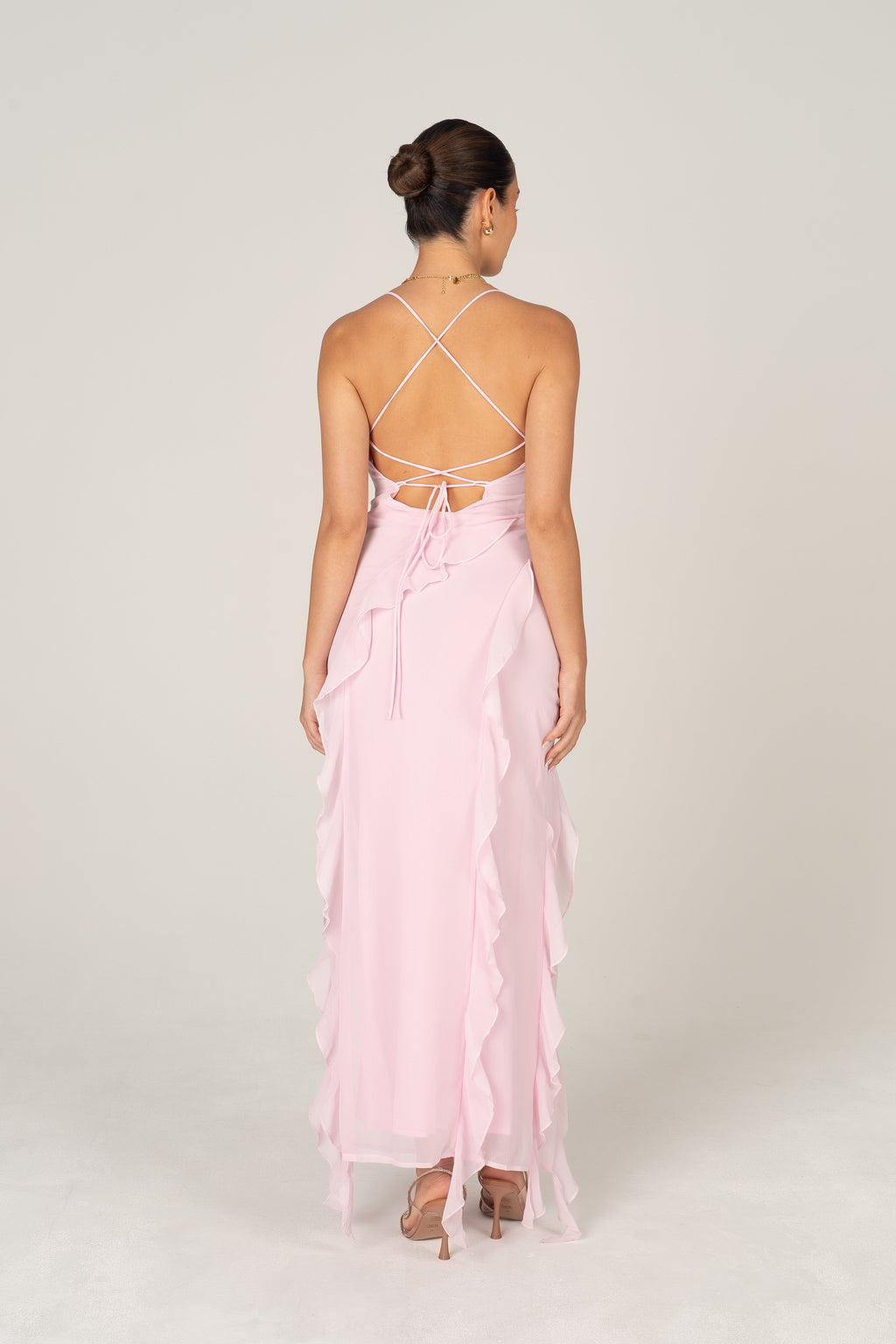 Charlene Criss Cross Back Maxi Dress