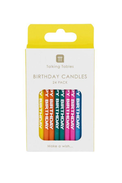 Rainbow Happy Birthday Candles